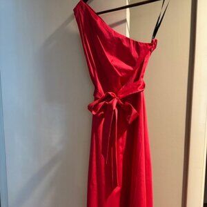 NWT Kate Spade One Shoulder Fit & Flare Dress Size 12 Mandela Pink